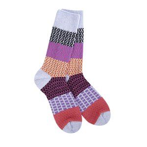 Worlds Softest Socks Weekend Gallery Textured Crew Womens Size 6-11 Lavender NWT